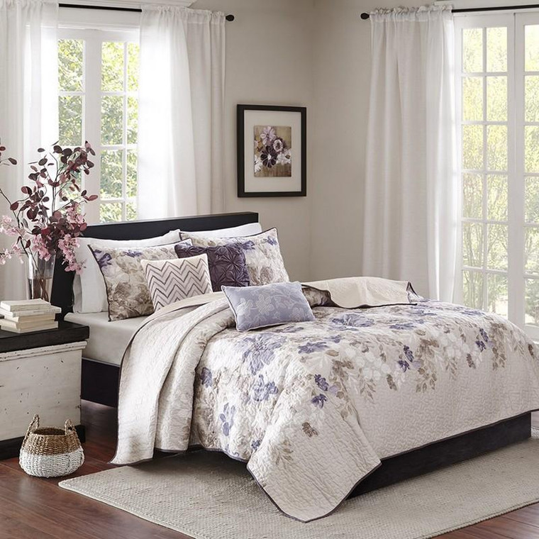 Olliix Madison Park 6 Piece Quilted Coverlet Set -King/Cal King MP13-2123