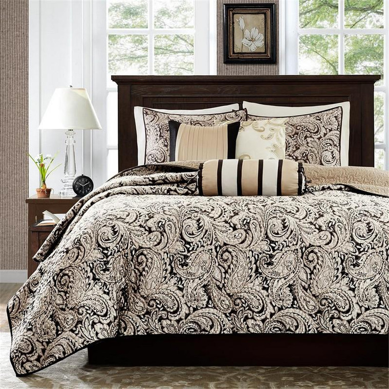 Madison Park 6 Piece Quilted Coverlet Set -King/Cal King MP13-2695 By Olliix