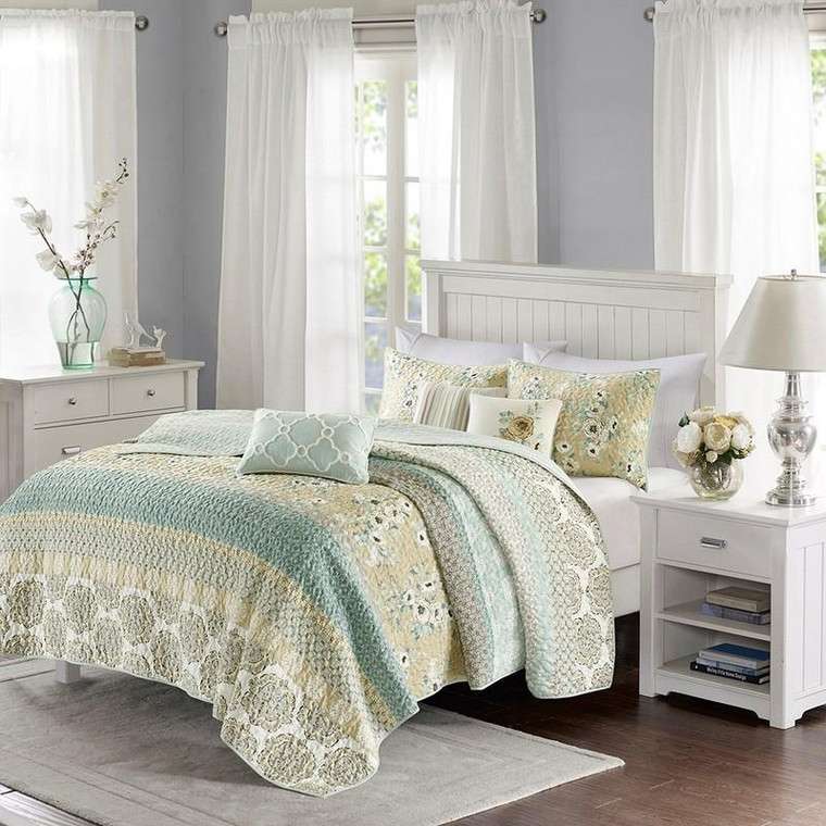 Madison Park 6 Piece Quilted Coverlet Set -King/Cal King MP13-3241 By Olliix