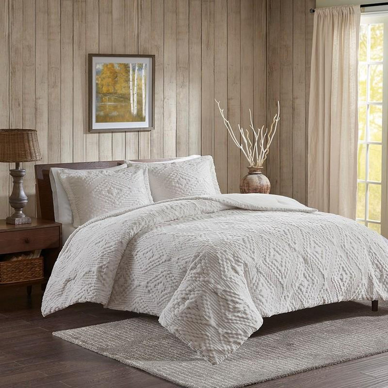 Woolrich Teton Embroidered Plush Coverlet Set -Full/Queen WR13-2057 By Olliix