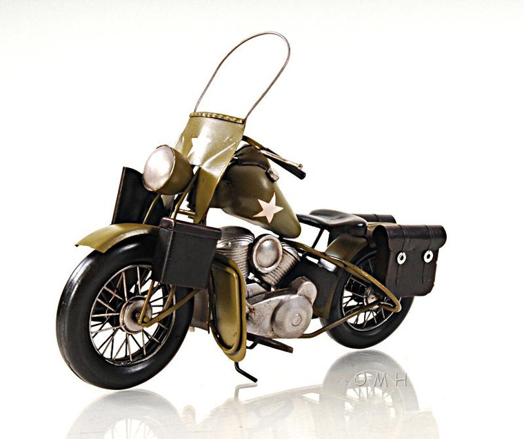 AJ025 Decoration 1942 Yellow Motorcycle 1:12 by Old Modern Handicrafts