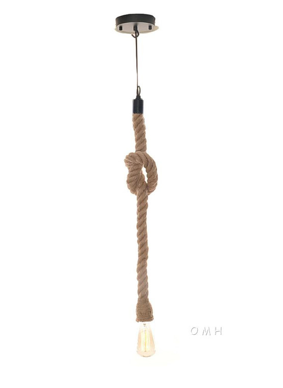 AL012 Rope Pendant Lamp - Single Bulb by Old Modern Handicrafts