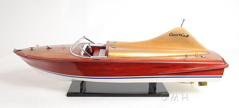B071 Chris Craft Cobra Painted Canoe Model by Old Modern Handicrafts