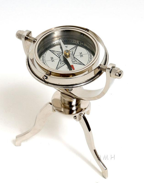 ND009 Gimbaled Compass on Tristand by Old Modern Handicrafts