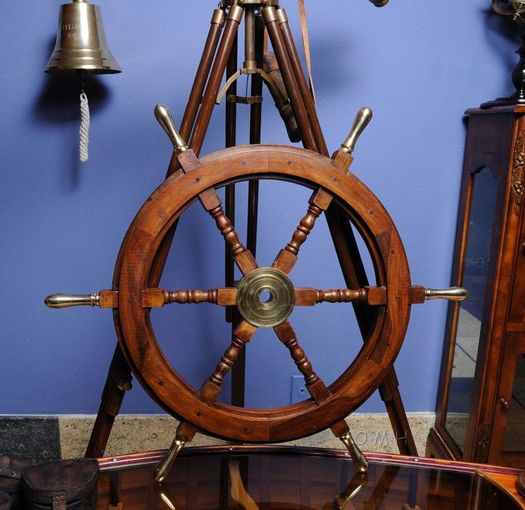 ND036 30" Ship Wheel by Old Modern Handicrafts