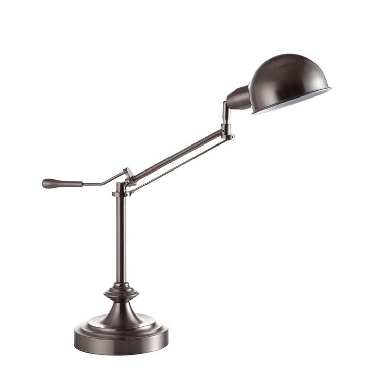 31186T Ore International 24.5 Inch Modern Silver Task Table Lamp