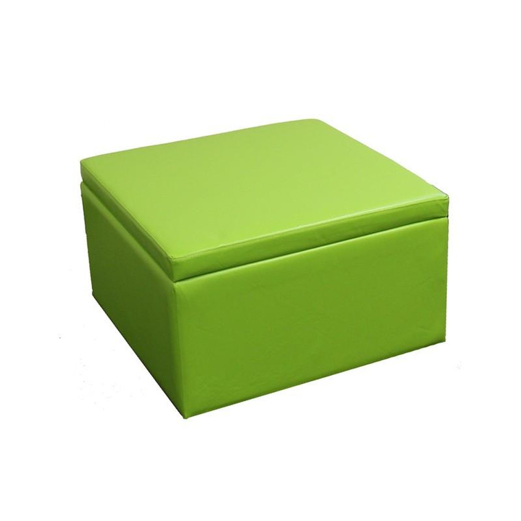 HB4315 Ore International 13.75 Inch Green Storage Ottoman w/ 4 Seating