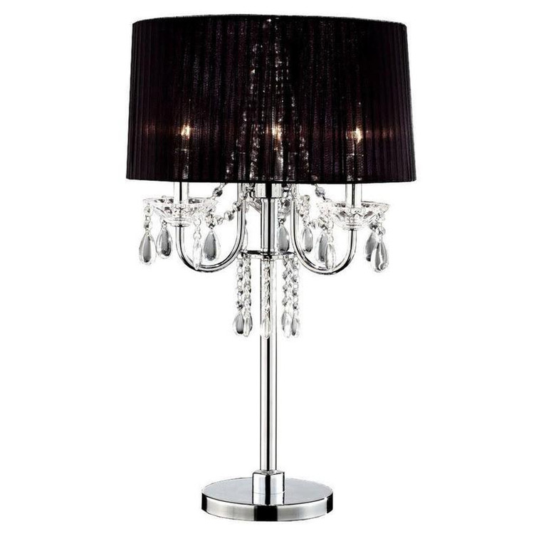 K-5111T Ore International 27.5 Inch Crystal Drop Table Lamp