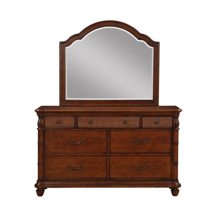 Isle Of Palms Dresser And Mirror - Brown 135-140DM By Palmetto