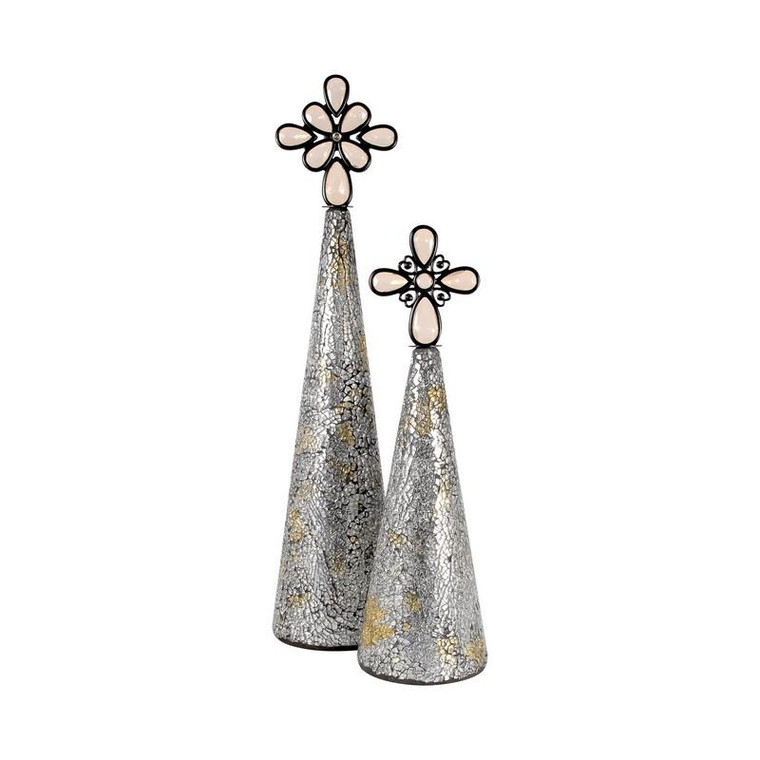 Pomeroy Montage Silver Christmas Trees - Set Of 2 519208