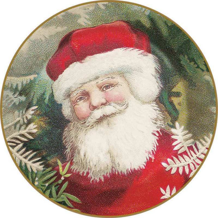 100590 Plate - Santa - Set Of 2 By Primitives by Kathy