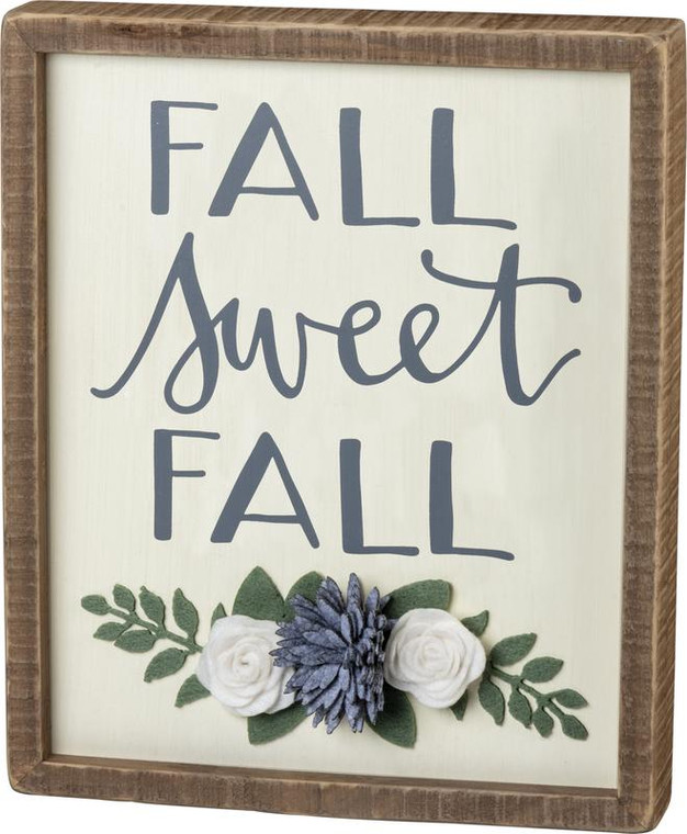 100653 Inset Box Sign - Sweet Fall - Set Of 2 By Primitives by Kathy