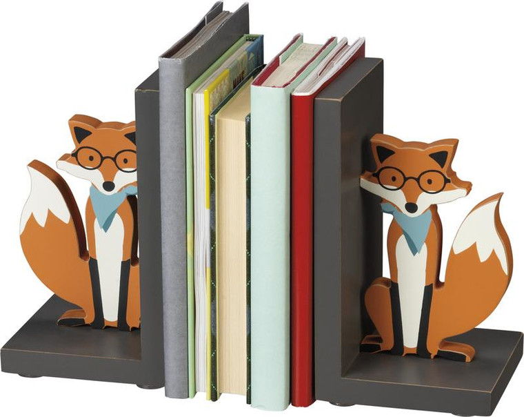 100905 Bookends - Fox - Set Of 2 By Primitives by Kathy