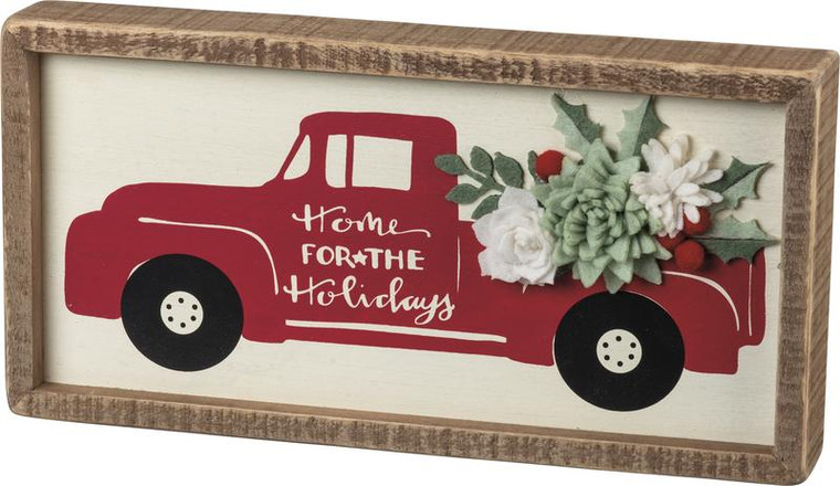 101099 Inset Box Sign - Home For - Set Of 2 By Primitives by Kathy