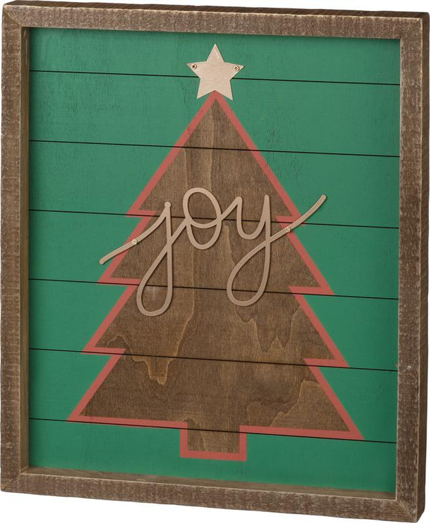 101221 Inset Slat Box Sign - Joy - Set Of 2 By Primitives by Kathy