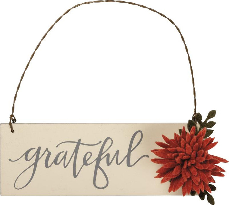 Holiday Ornament - Grateful - Set Of 4 (Pack Of 3) 103338 By Primitives By Kathy