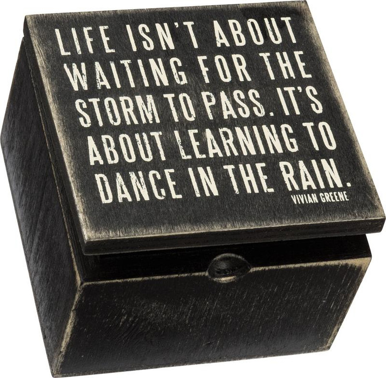 Hinged Box - Dance In Rain - Set Of 4 (Pack Of 2) 17932 By Primitives By Kathy