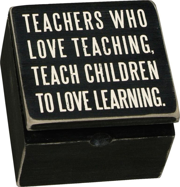 Hinged Box - Teachers Who - Set Of 4 (Pack Of 2) 17934 By Primitives By Kathy