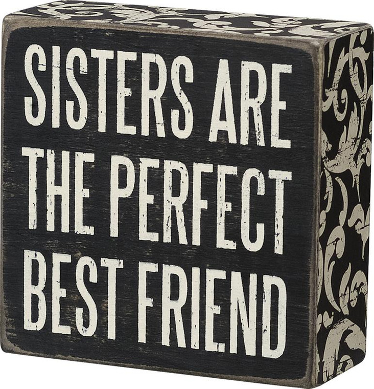 Box Sign - Sisters Are - Set Of 2 (Pack Of 4) 21326 By Primitives By Kathy
