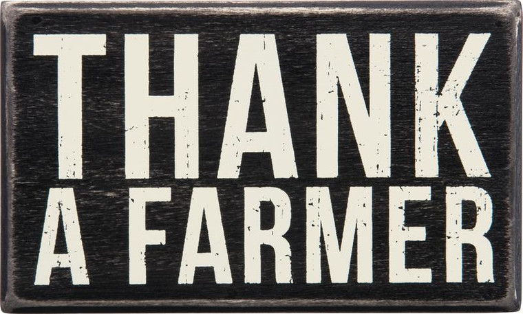 Box Sign - Thank A Farmer - Set Of 2 (Pack Of 4) 27185 By Primitives By Kathy