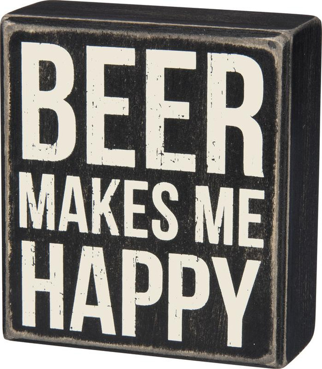 Box Sign - Beer Happy - Set Of 2 (Pack Of 3) 28455 By Primitives By Kathy