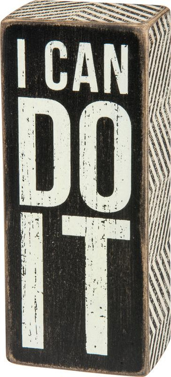 Box Sign - I Can Do It - Set Of 2 (Pack Of 4) 28643 By Primitives By Kathy