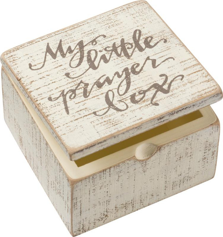 Hinged Box - Prayer Box - Set Of 4 (Pack Of 2) 34348 By Primitives By Kathy