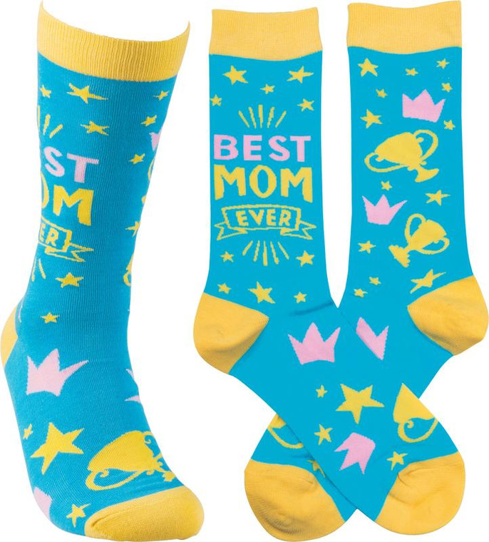 Socks - Best Mom - Set Of 4 (Pack Of 2) 34676 By Primitives By Kathy