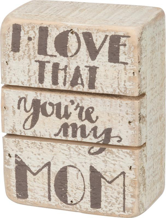 Slat Box Sign - My Mom - Set Of 2 (Pack Of 4) 35233 By Primitives By Kathy