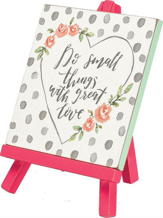 Easel - Great Love - Set Of 2 (Pack Of 3) 37845 By Primitives By Kathy