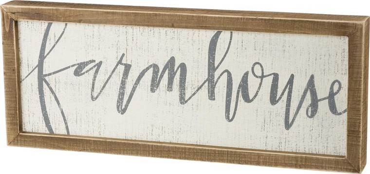 38587 Inset Box Sign - Farmhouse - Set Of 2 By Primitives by Kathy