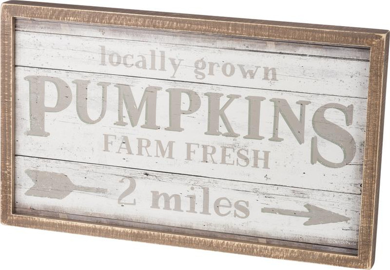 39328 Inset Box Sign - Locally Grown - Set Of 2 By Primitives by Kathy