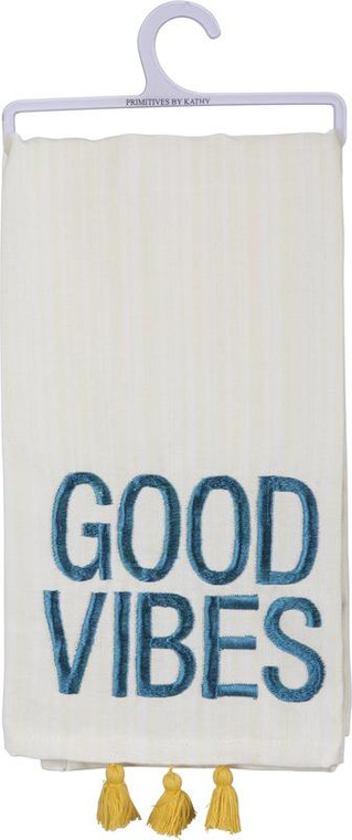 Dish Towel - Good Vibes - Set Of 3 (Pack Of 2) 39375 By Primitives By Kathy