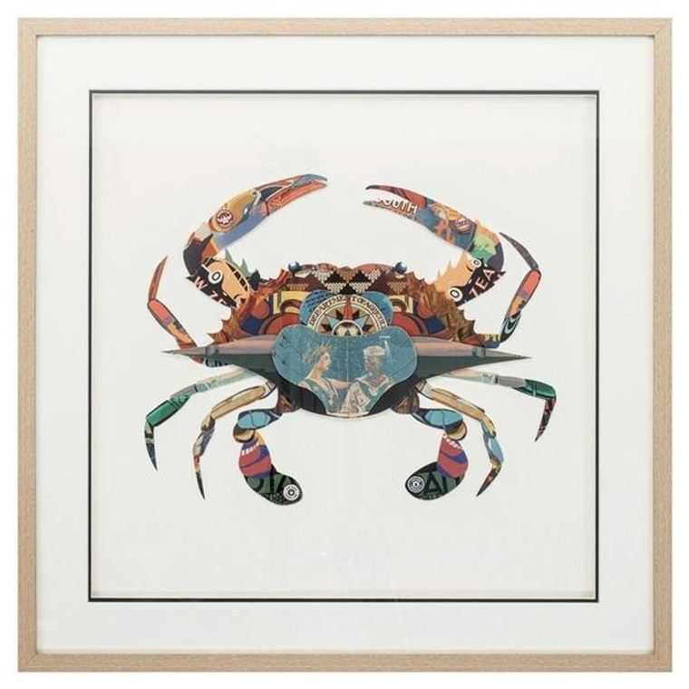 Paper Collage Crab Wall Decor 8405 By Propac Images