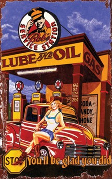 PP-1165 Red Horse Lube and Oil Wall Art