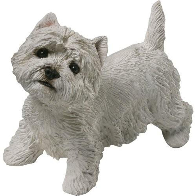 Sandicast Mid Size Standing West Highland White Terrier Sculpture - MS455
