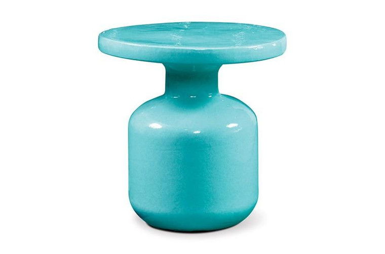 308FT355P2AM Bottle Accent Table - Aquamarine
