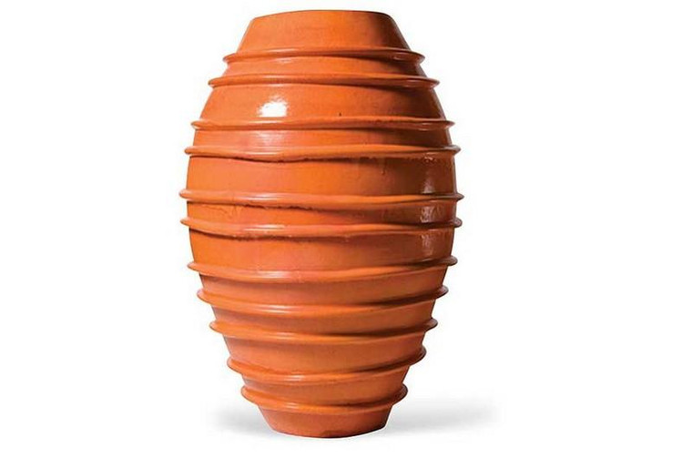 308GU223P2O Helter Skelter Orange Vase