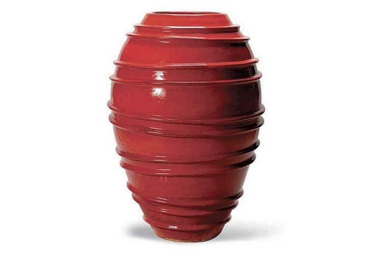 308GU223P2R Helter Skelter Red Vase
