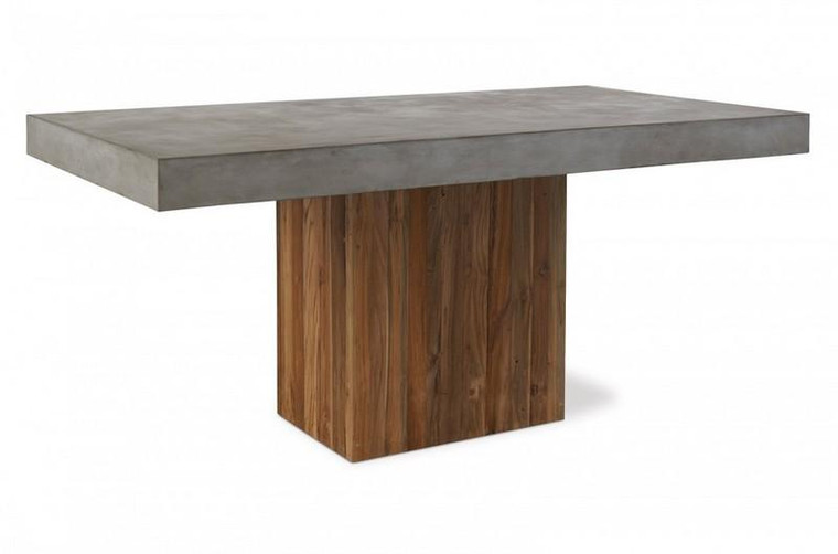 501FT043P2G Perpetual Teak Sparta Dining Table With Reclaimed Base
