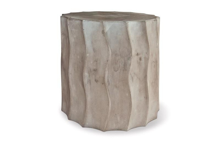 501FT052P2GS Perpetual Wave Short Slate Gray Accent Table