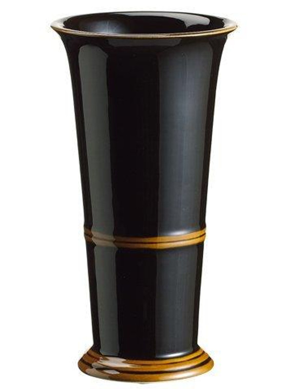 11" Round Tall Vase Black Brown ACR297-BK/BR