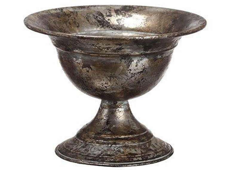 4.5"H X 6.25"D Metal Urn Antique Gray 4 Pieces ACT662-GY/AT
