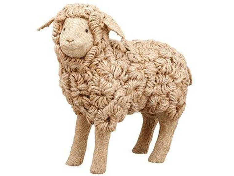 11.5" Sheep Brown Whitewashed 2 Pieces AHE243-BR/WW