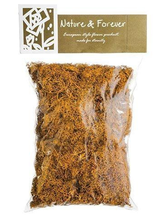 10.5" Assorted Preserved Reindeer Moss In Bag (170 Grams/Bag) Mustard 6 Pieces APS080-MD