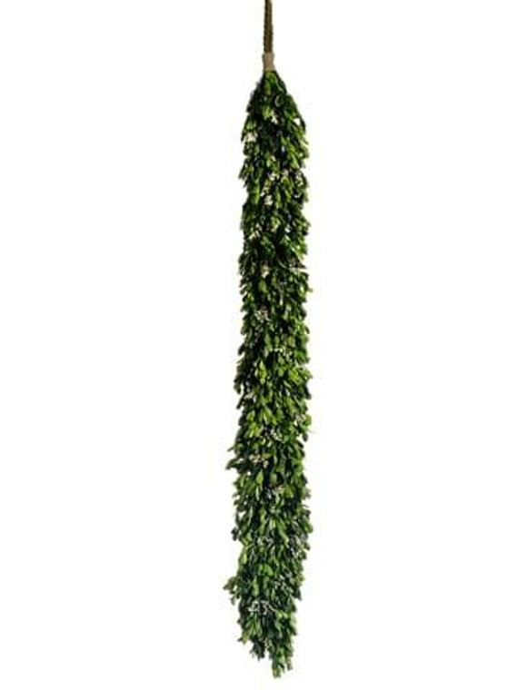 45.2" Preserved Boxwood/Statice Garland Green Cream 2 Pieces APS170-GR/CR
