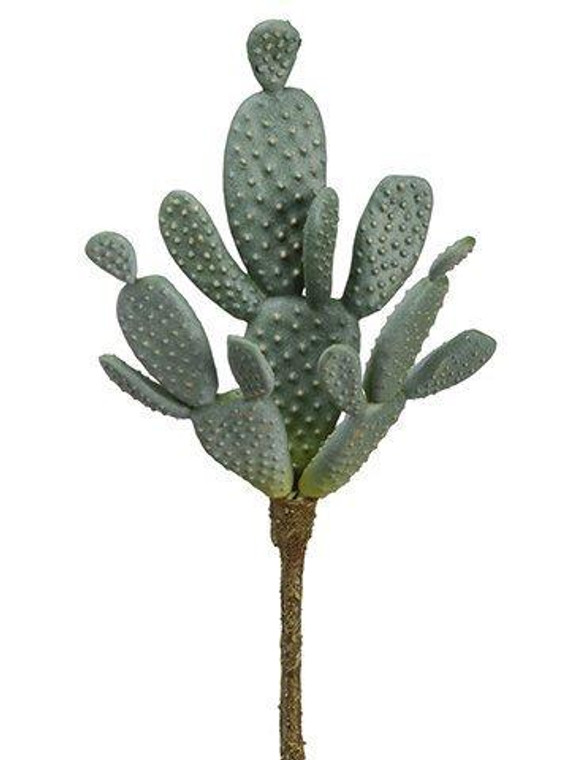 10.5" Pear Cactus Pick Green Gray 12 Pieces CC2158-GR/GY