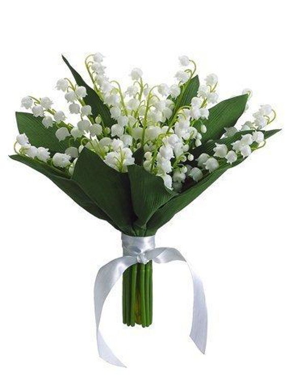 10" Lily Of The Valley Bouquet Cream 6 Pieces FBQ121-CR