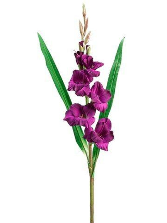33" Gladiolus Spray Purple 12 Pieces FSG032-PU