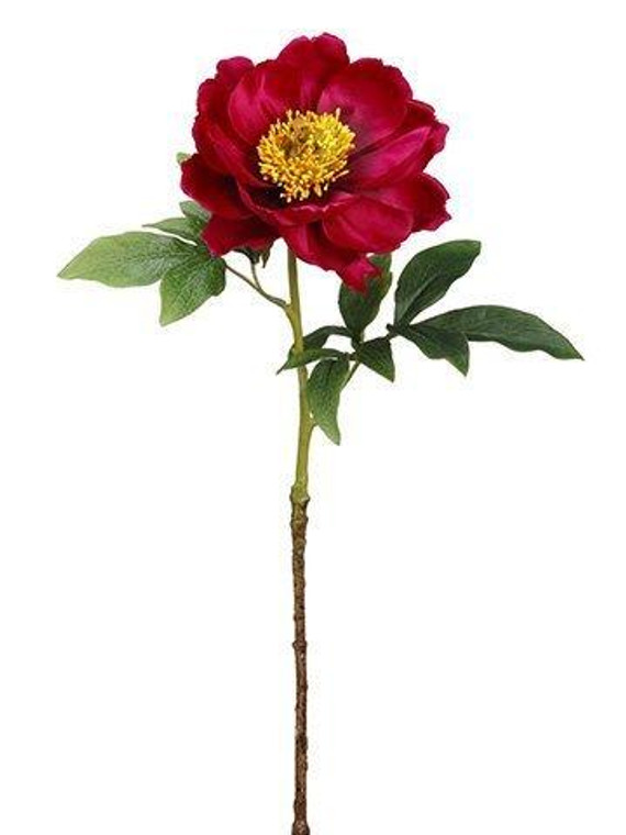 22" Peony Spray Rubrum 12 Pieces HSP901-RB